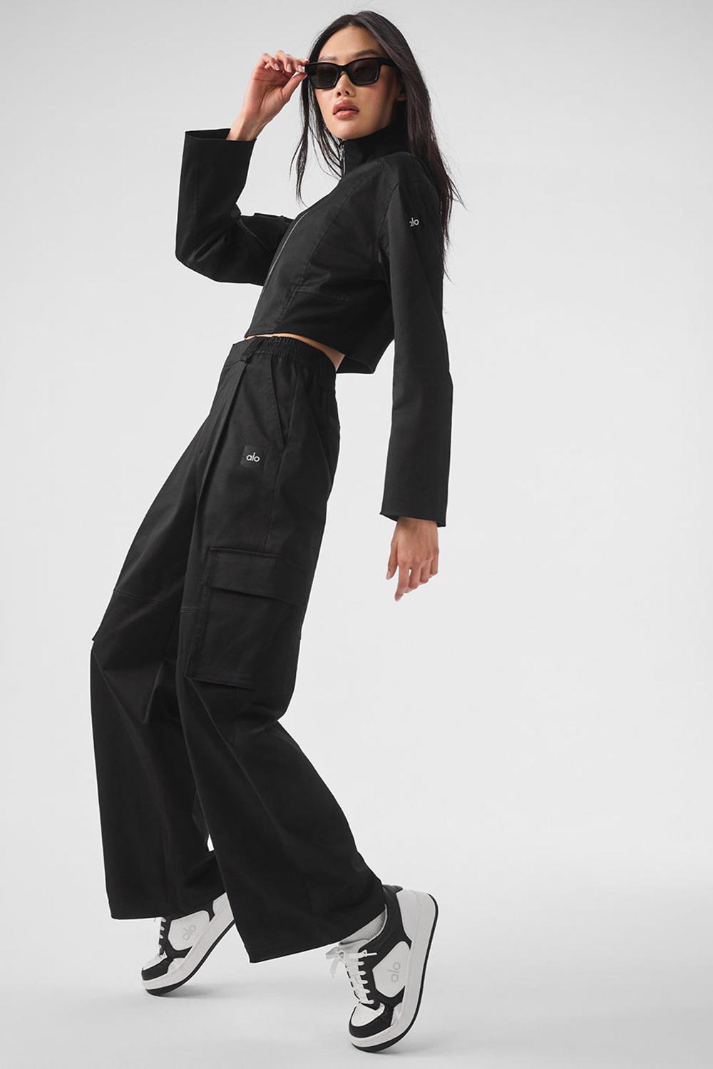 Alo Yoga High-Waist Night Out Cargo Naisten Housut Mustat | Suomi  4637-AKJPF