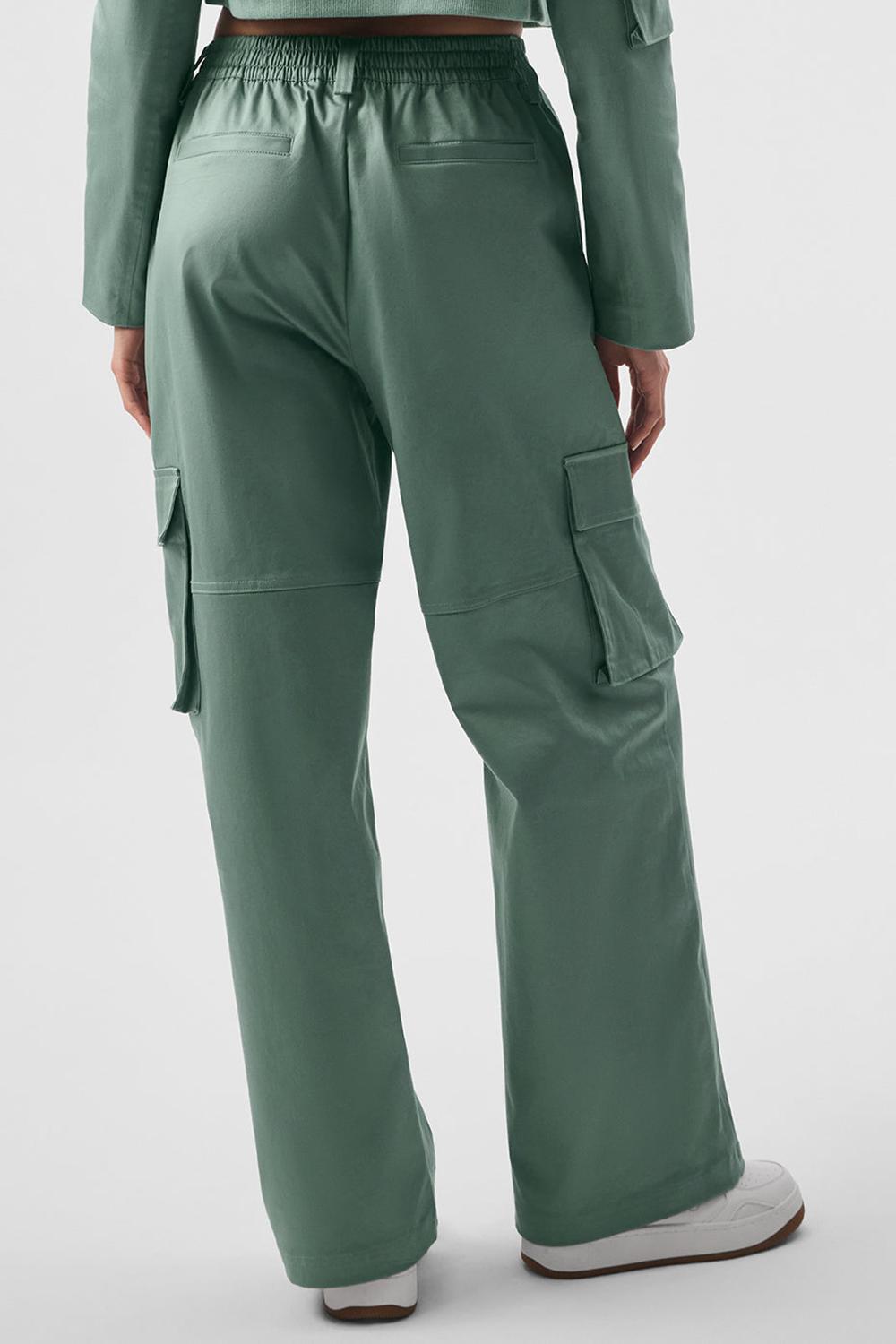 Alo Yoga High-Waist Night Out Cargo Naisten Housut Vihreä | Suomi  2073-ZRCSX