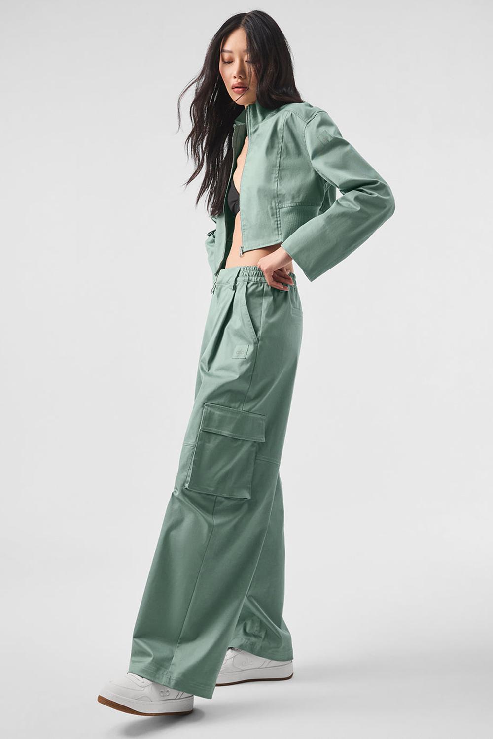 Alo Yoga High-Waist Night Out Cargo Naisten Housut Vihreä | Suomi  2073-ZRCSX