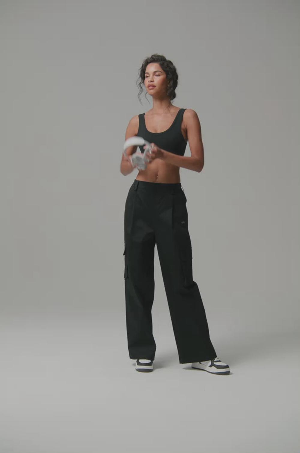 Alo Yoga High-Waist Night Out Cargo Naisten Housut Vihreä | Suomi  2073-ZRCSX