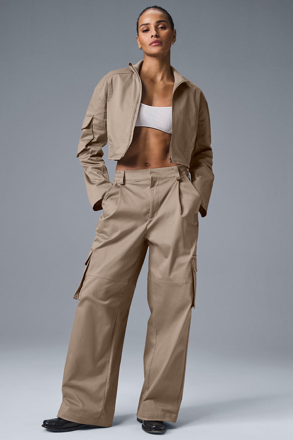 Alo Yoga High-Waist Night Out Cargo Naisten Housut Gravel | Suomi  4298-CYLZF