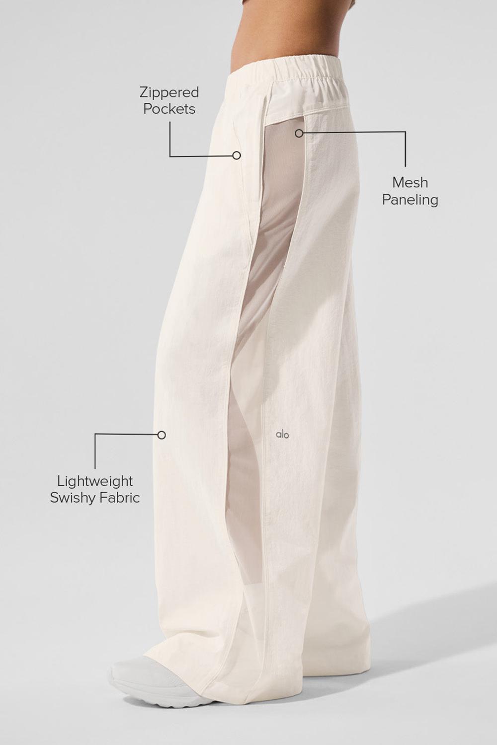 Alo Yoga High-Waist Origin Wide Leg Track Naisten Housut Ivory | Suomi  9736-MQTDR