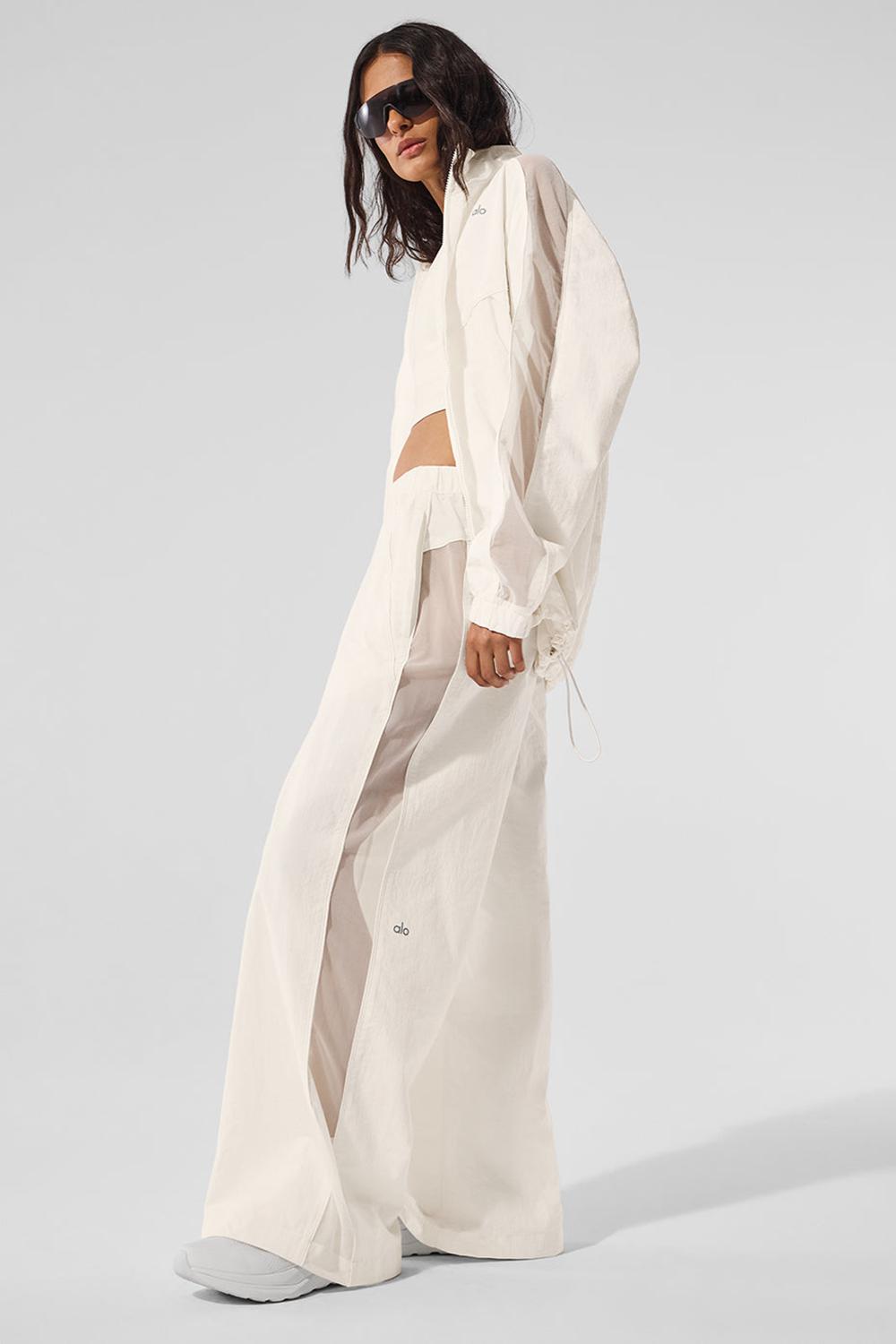 Alo Yoga High-Waist Origin Wide Leg Track Naisten Housut Ivory | Suomi  9736-MQTDR