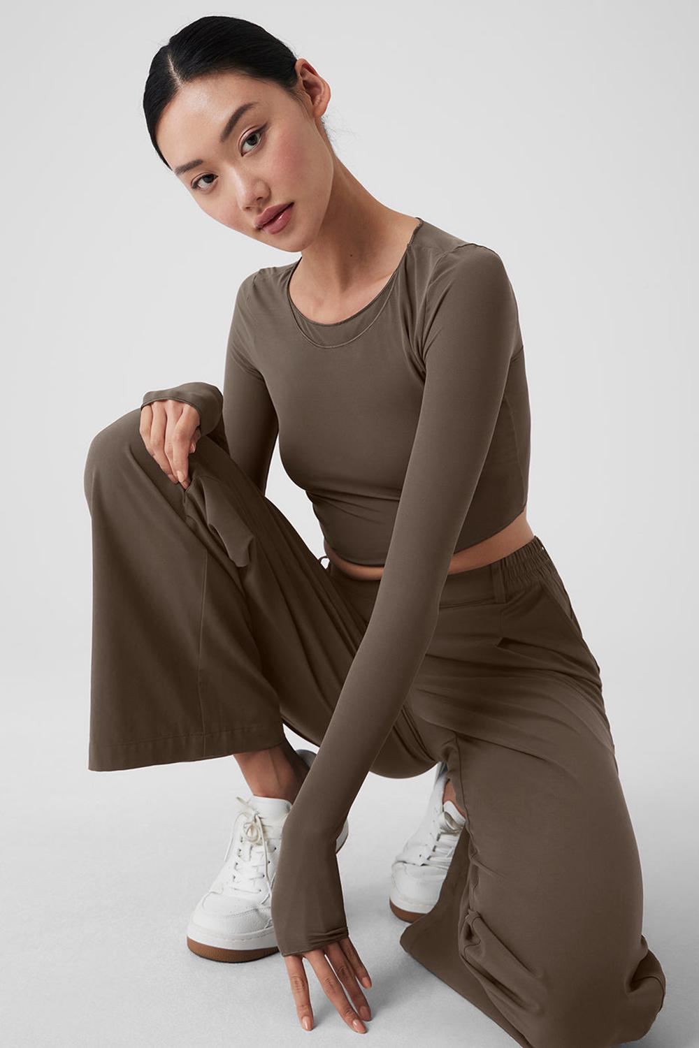 Alo Yoga High-Waist Pursuit Naisten Housut Oliivinvihreä | Suomi  1243-MKQRL