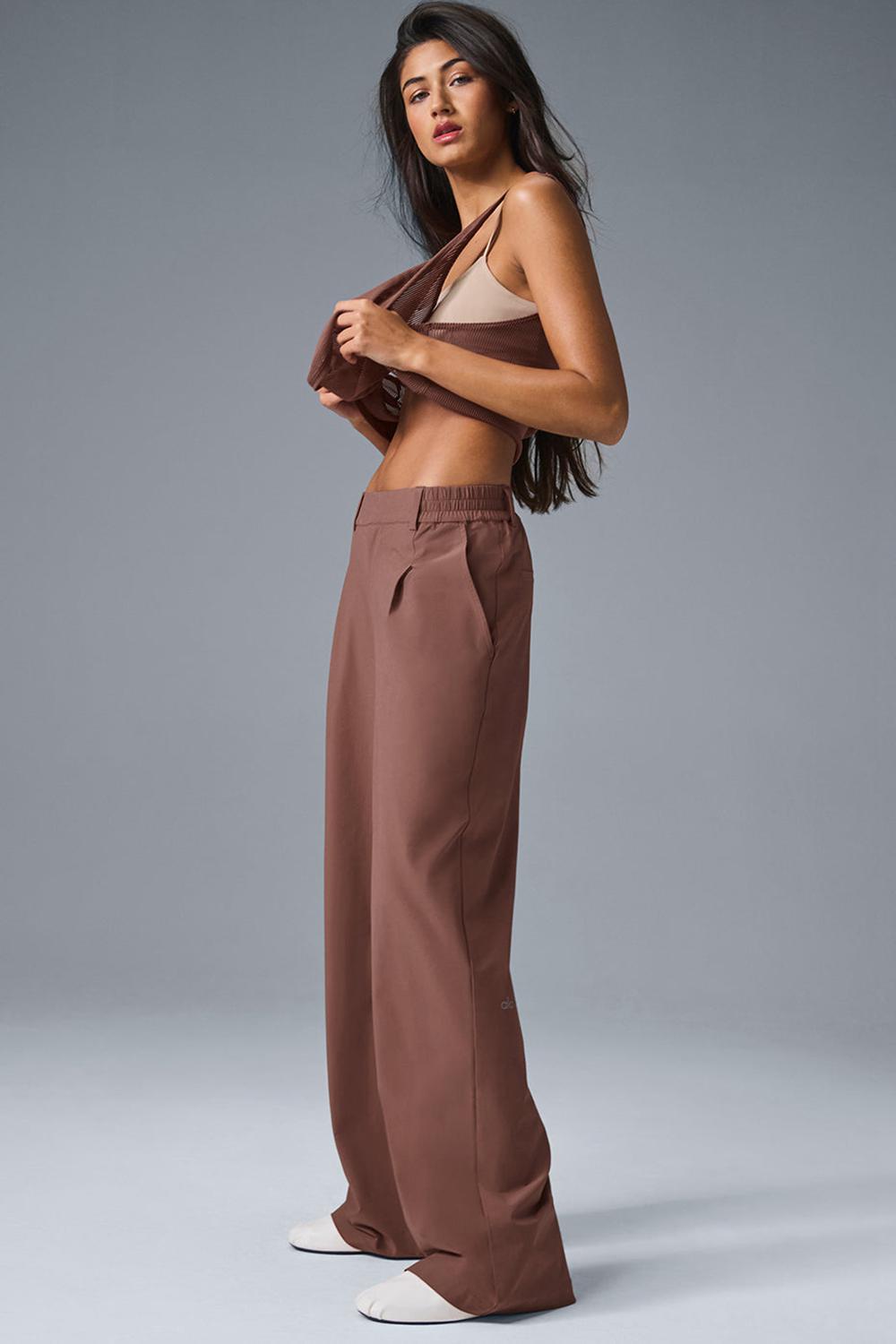 Alo Yoga High-Waist Pursuit (Regular) Naisten Housut Chestnut | Suomi  7613-KZOVC