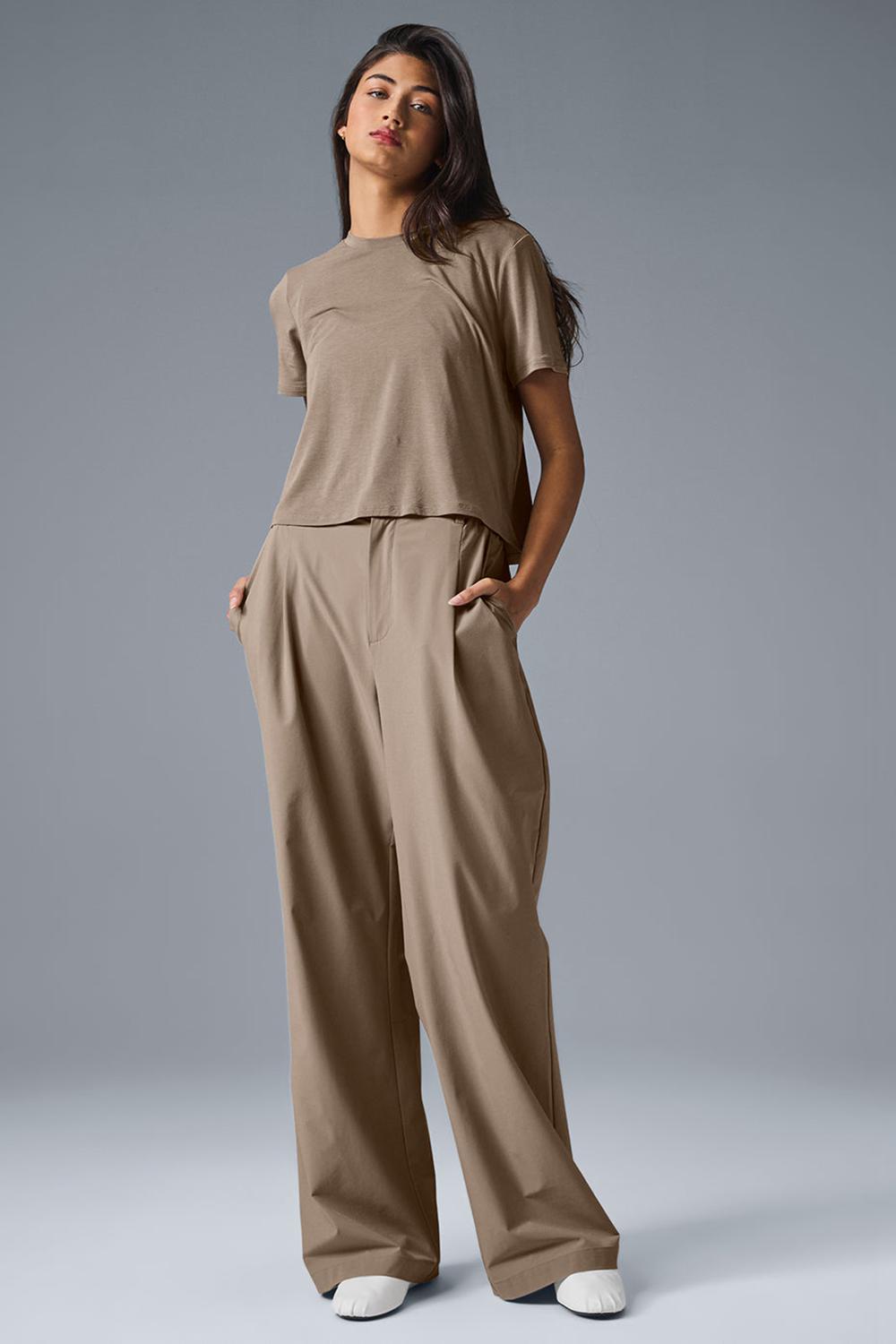 Alo Yoga High-Waist Pursuit (Regular) Naisten Housut Gravel | Suomi  8271-RCXTK