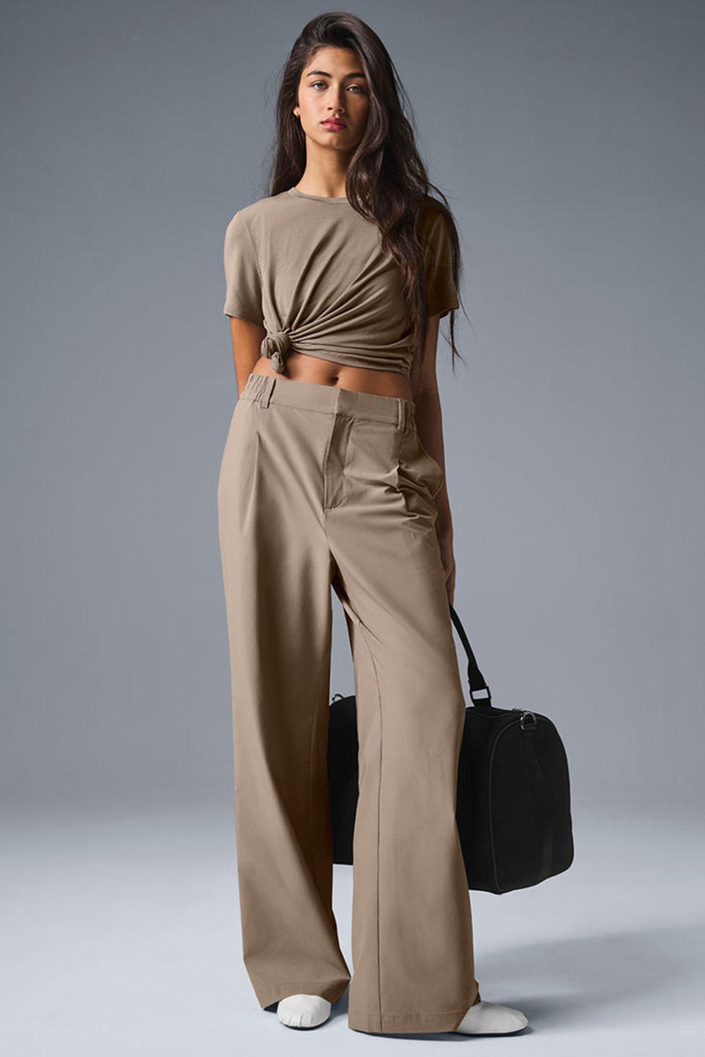 Alo Yoga High-Waist Pursuit (Regular) Naisten Housut Gravel | Suomi  8271-RCXTK