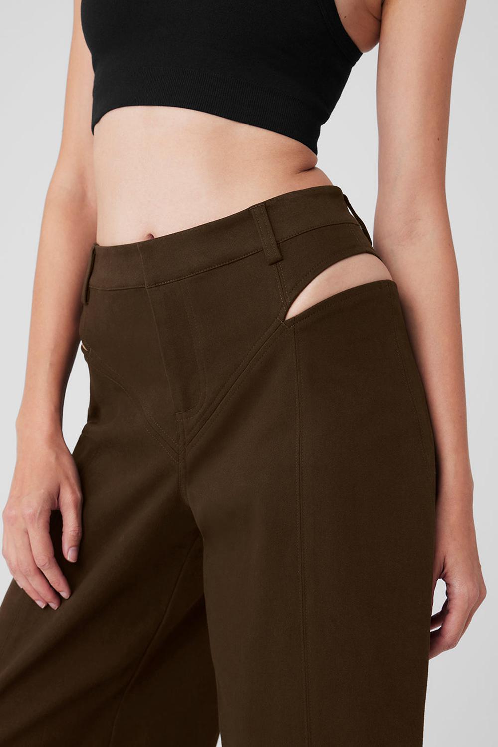 Alo Yoga High-Waist Risk Taker Naisten Housut Espresso | Suomi  4923-QKPRU