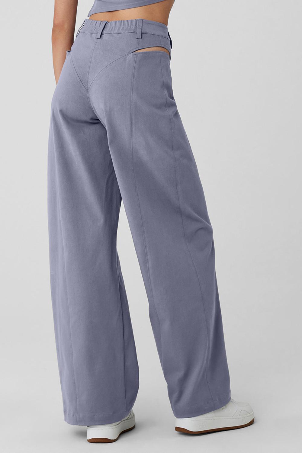 Alo Yoga High-Waist Risk Taker Naisten Housut Fog | Suomi  5860-IVDOF