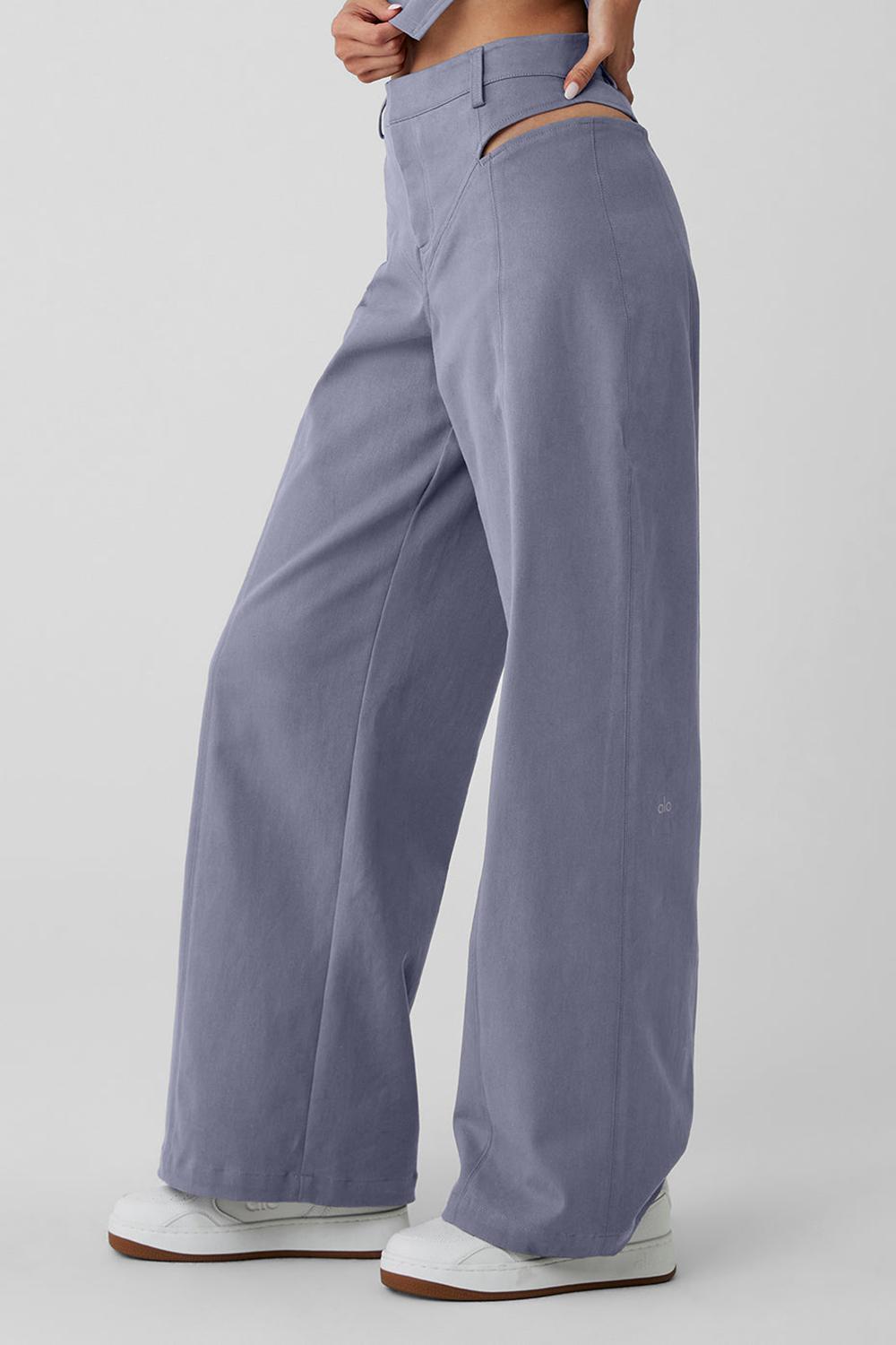 Alo Yoga High-Waist Risk Taker Naisten Housut Fog | Suomi  5860-IVDOF