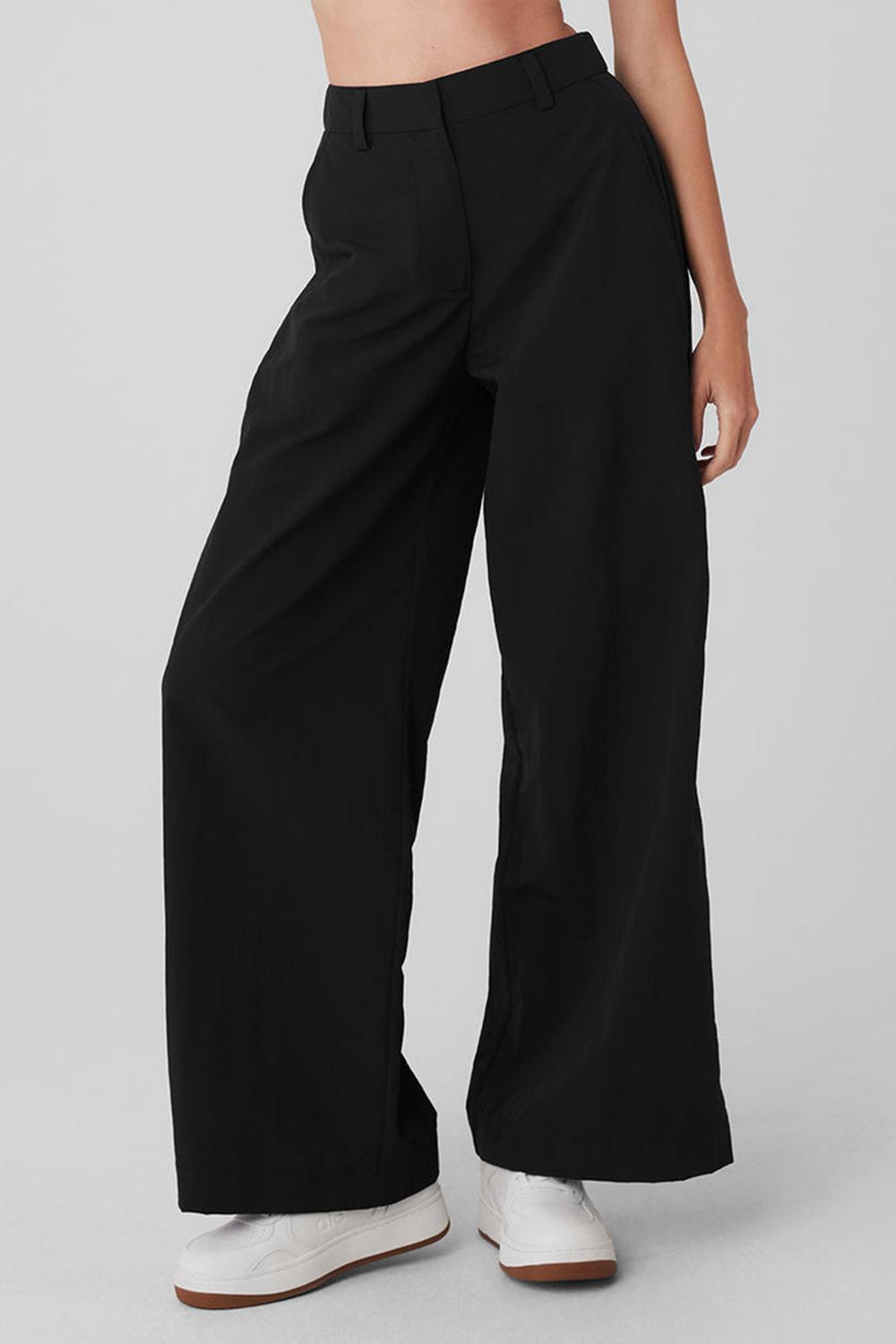 Alo Yoga High-Waist Street Smart Naisten Housut Mustat | Suomi  9345-LHKAE