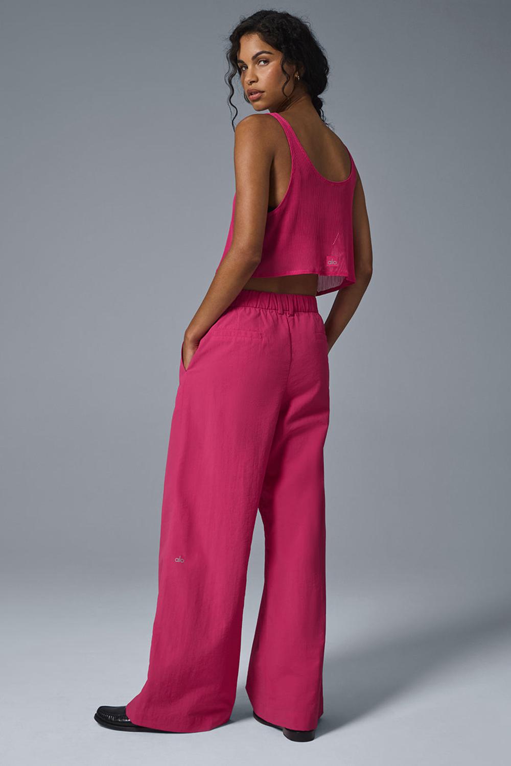 Alo Yoga High-Waist Street Smart Naisten Housut Pinkki | Suomi  2195-OIBXG