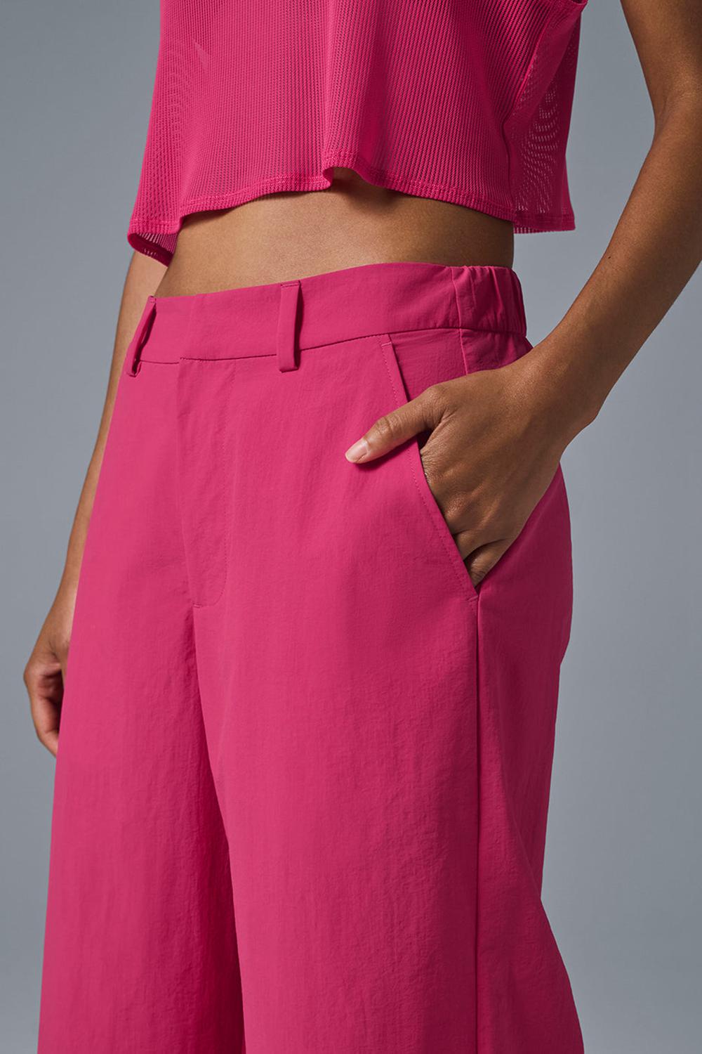 Alo Yoga High-Waist Street Smart Naisten Housut Pinkki | Suomi  2195-OIBXG