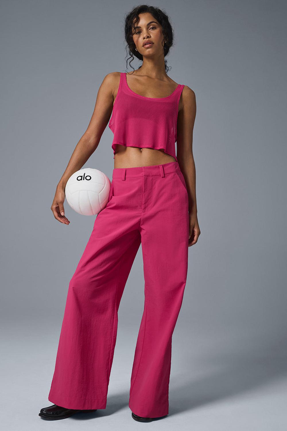 Alo Yoga High-Waist Street Smart Naisten Housut Pinkki | Suomi  2195-OIBXG