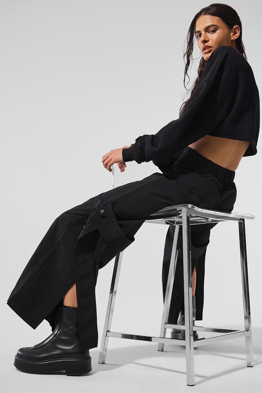 Alo Yoga High-Waist Voyager Naisten Housut Mustat | Suomi  8937-XLBND