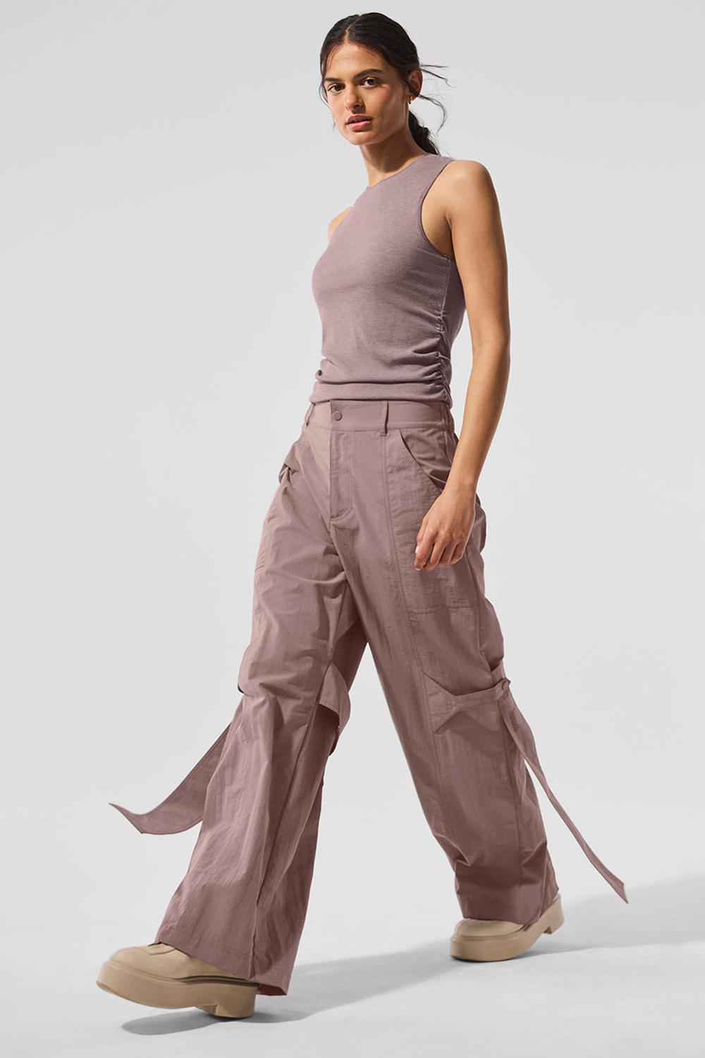 Alo Yoga High-Waist Voyager Naisten Housut Mushroom | Suomi  3142-THNBA