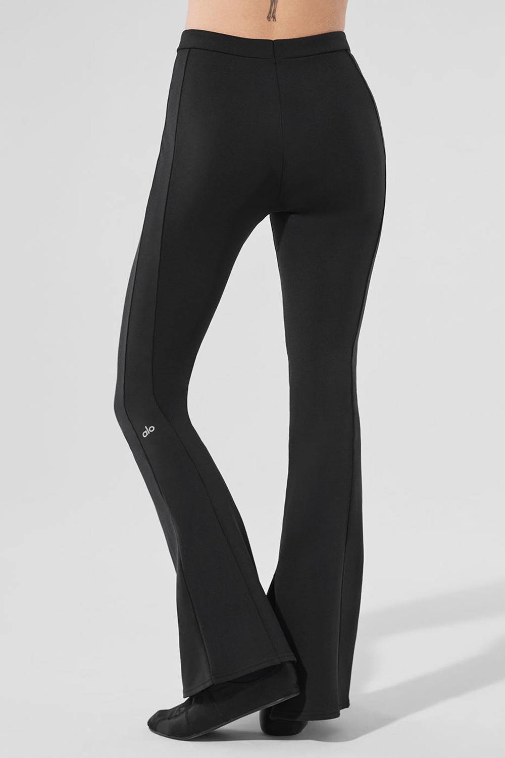 Alo Yoga High-Waist Zip It Flare Naisten Leggings Mustat | Suomi  3142-AGYED