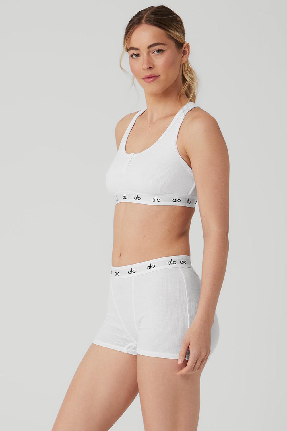 Alo Yoga Icon Ribbed Henley Naisten Urheiluliivi Valkoinen | Suomi  2078-TQRPD