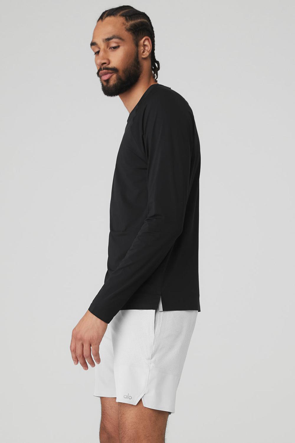 Alo Yoga Idol Long Sleeve Performance Miesten Juoksupaidat Mustat | Suomi  4807-HBXNI