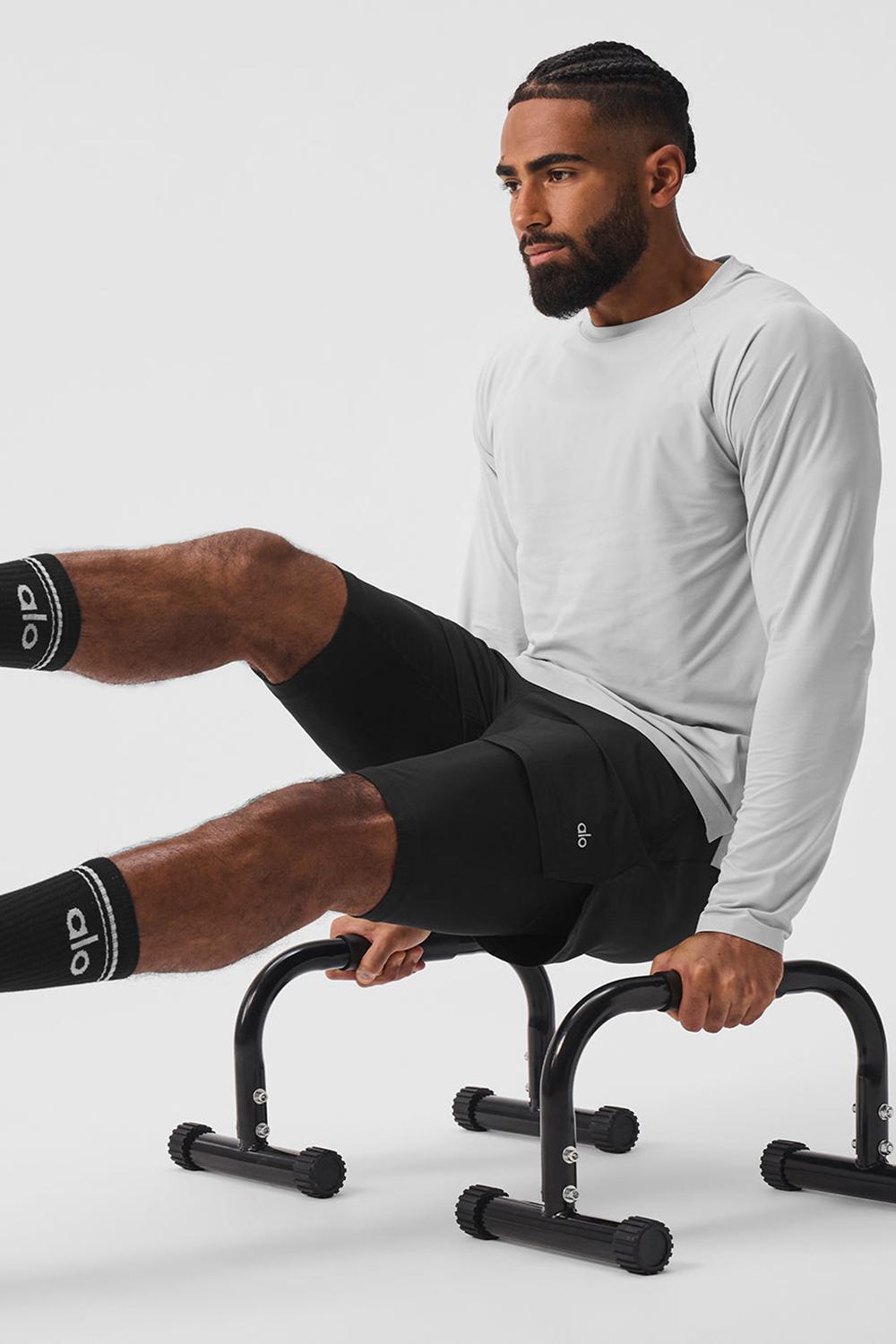 Alo Yoga Idol Long Sleeve Performance Miesten Juoksupaidat Titaani | Suomi  5372-KTBRC