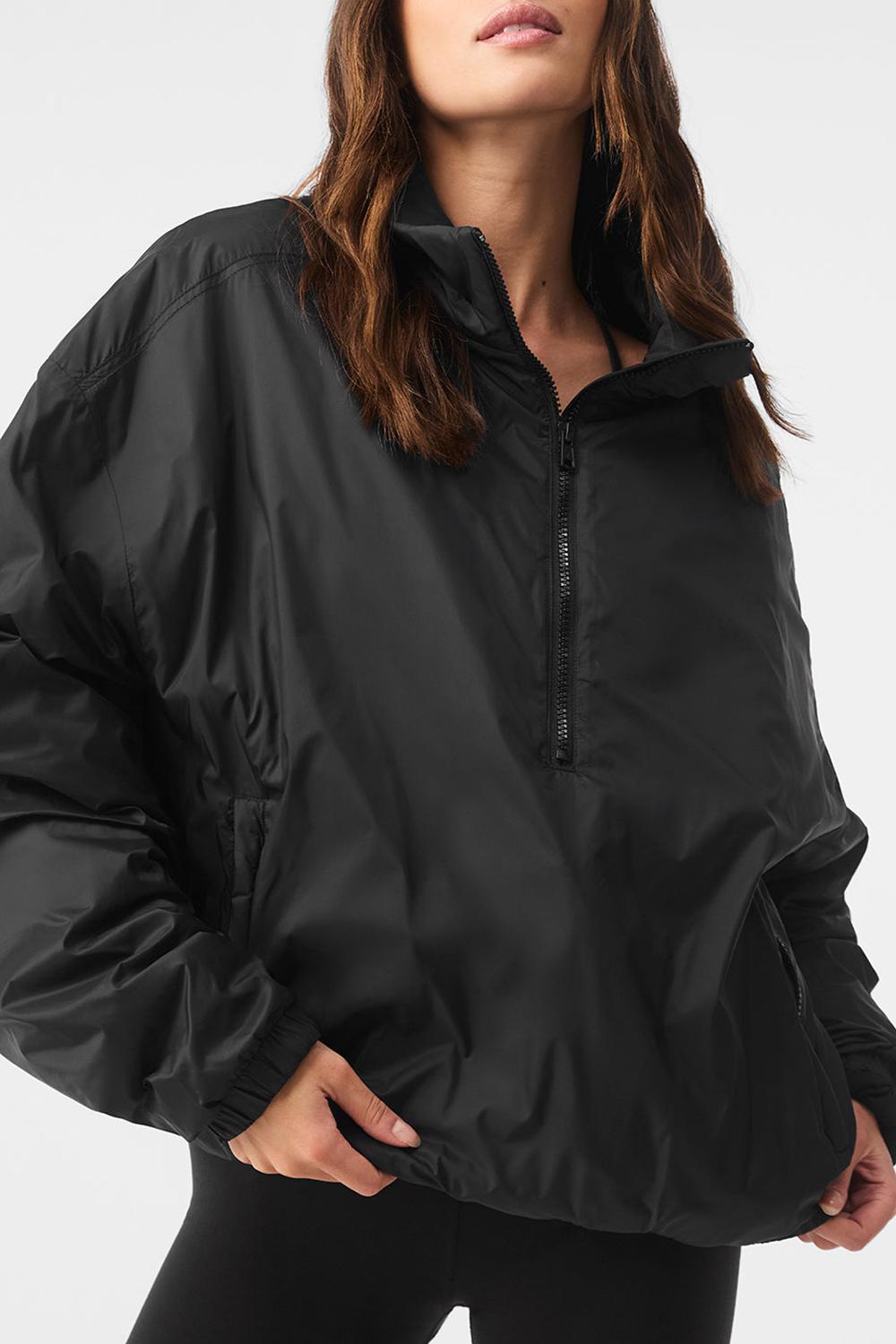 Alo Yoga Latitude Light Weight 1/2 Zip Pullover Naisten Takit Mustat | Suomi  3765-LJDYA