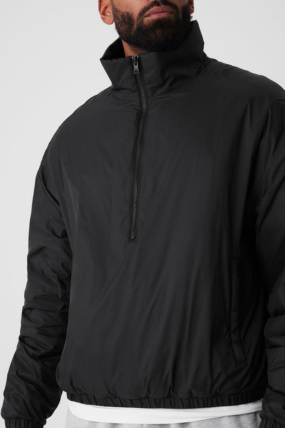 Alo Yoga Latitude Light Weight 1/2 Zip Pullover Miesten Takit Mustat | Suomi  8521-IORJZ