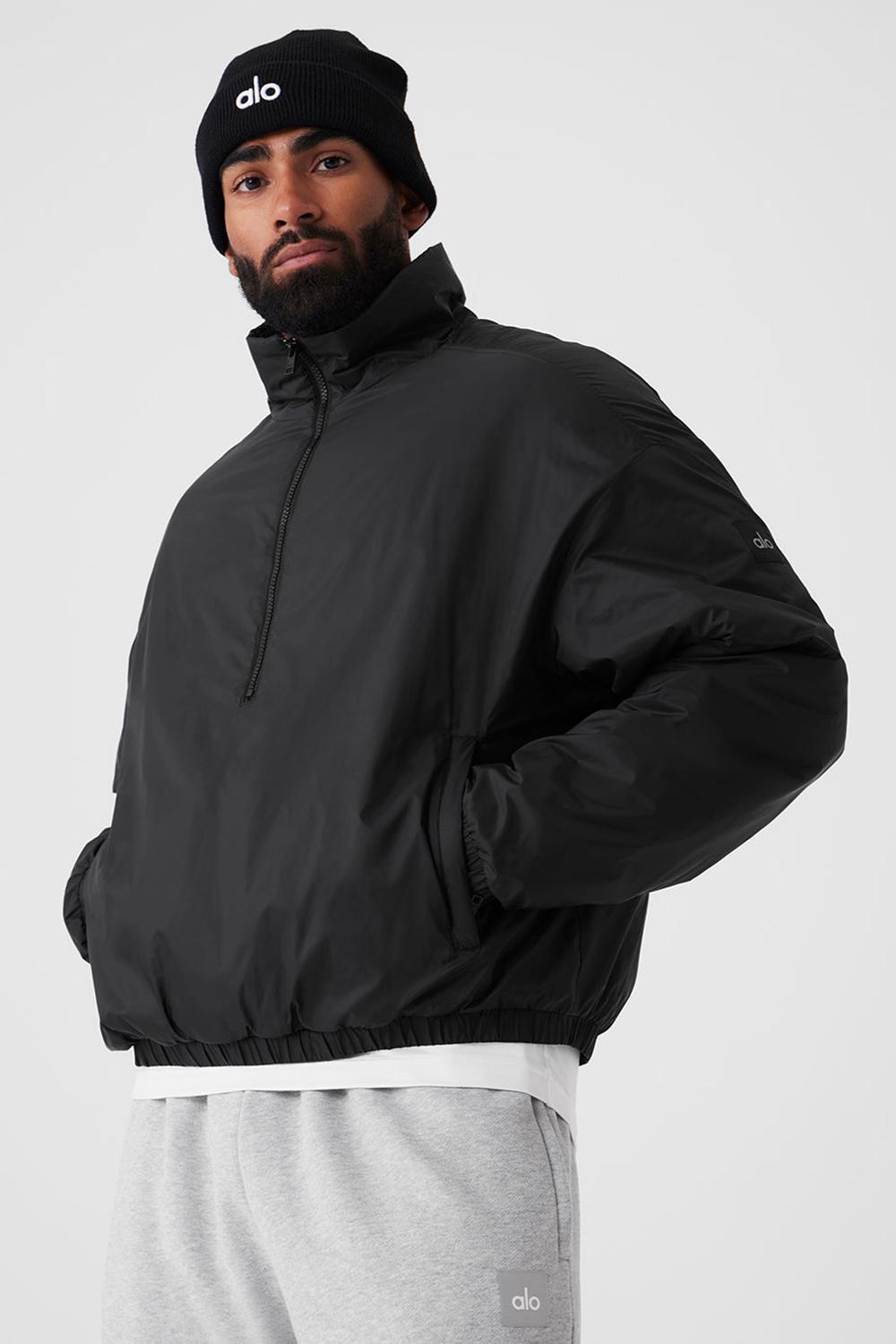 Alo Yoga Latitude Light Weight 1/2 Zip Pullover Miesten Takit Mustat | Suomi  8521-IORJZ