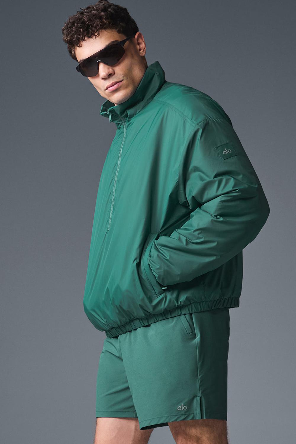 Alo Yoga Latitude Light Weight 1/2 Zip Pullover Miesten Takit Winter Ivy | Suomi  7534-NZTLE
