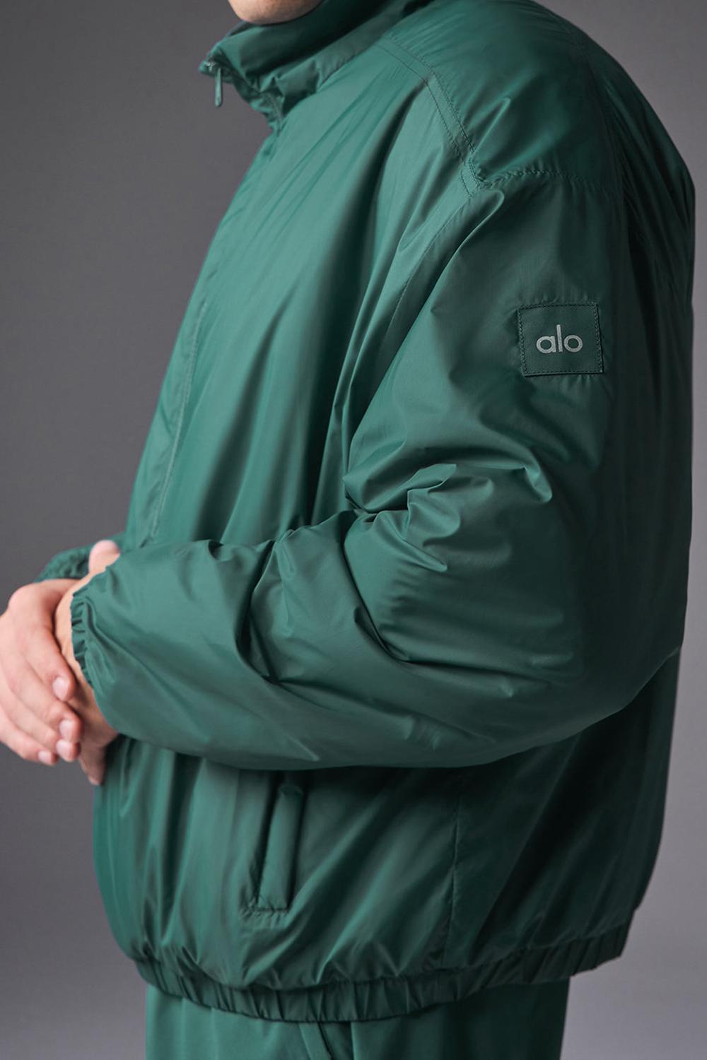 Alo Yoga Latitude Light Weight 1/2 Zip Pullover Miesten Takit Winter Ivy | Suomi  7534-NZTLE