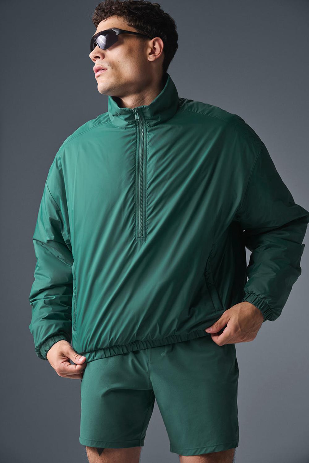 Alo Yoga Latitude Light Weight 1/2 Zip Pullover Miesten Takit Winter Ivy | Suomi  7534-NZTLE