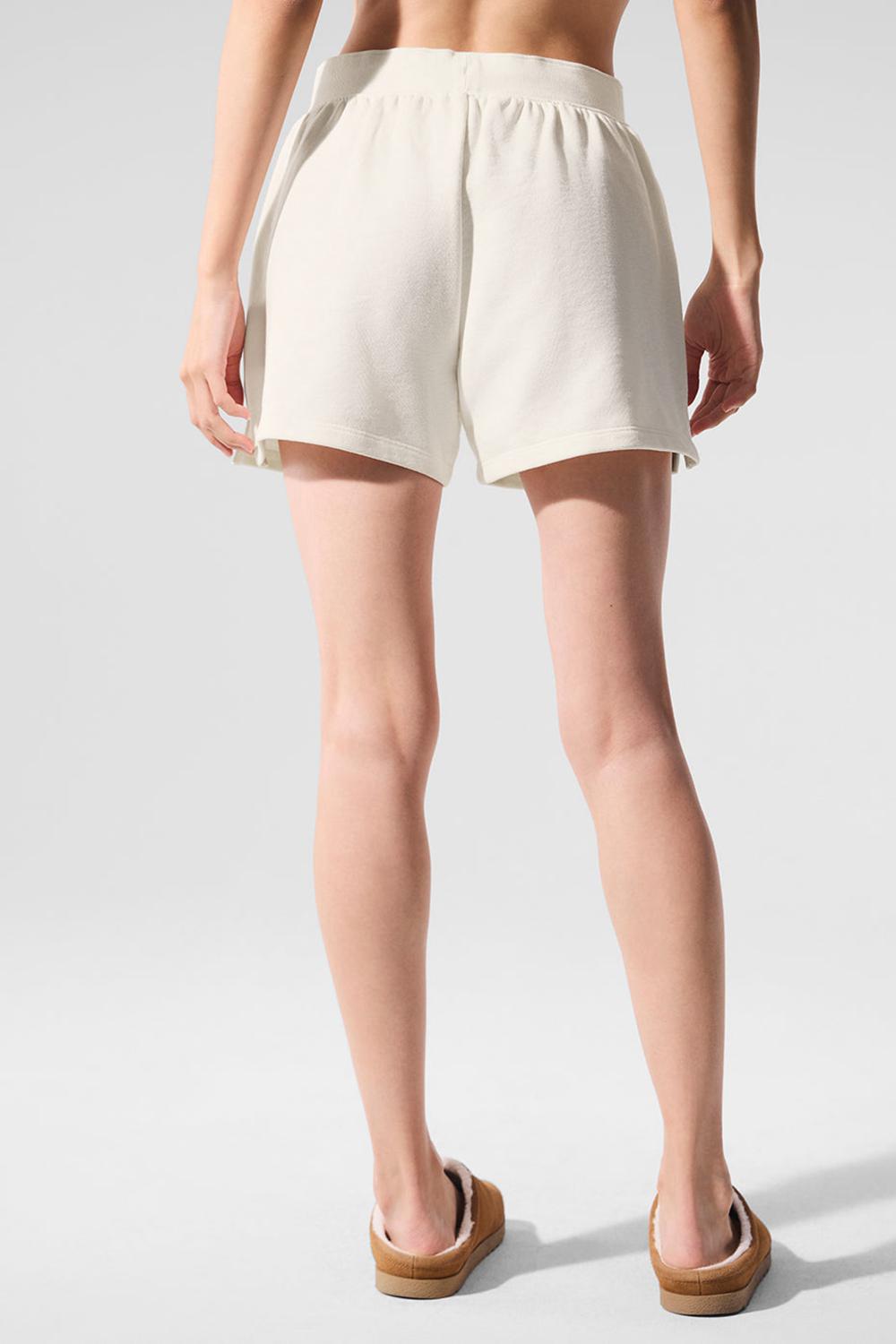Alo Yoga Low Key Sweat Naisten Shortsit Ivory | Suomi  7645-WQPDU