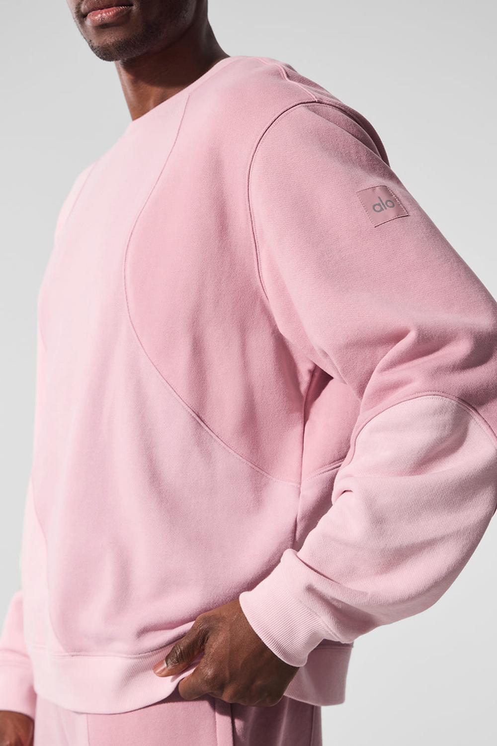 Alo Yoga Make Waves Crew Neck Miesten Villapusero Pinkki | Suomi  1874-ULJYN