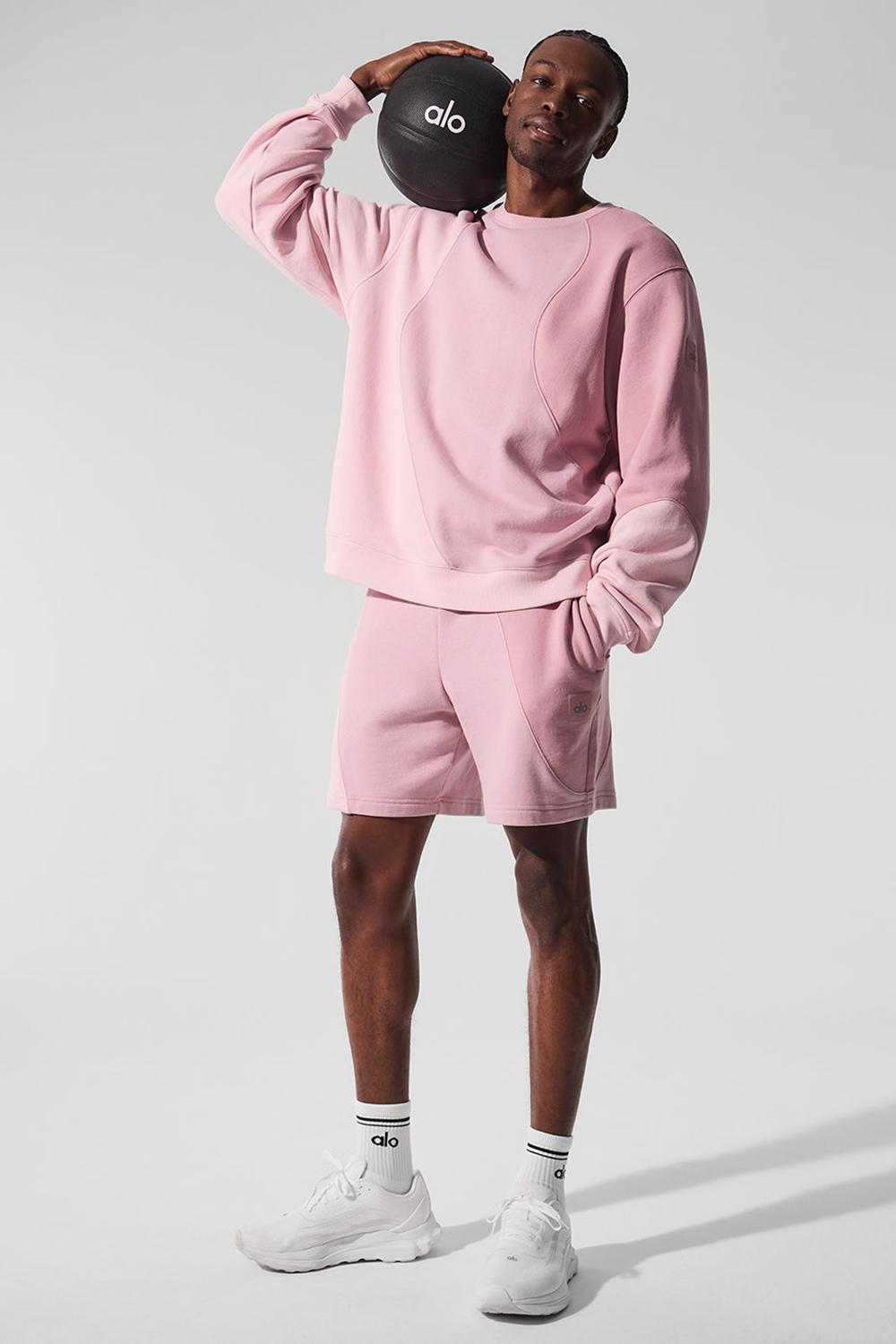 Alo Yoga Make Waves Crew Neck Miesten Villapusero Pinkki | Suomi  1874-ULJYN