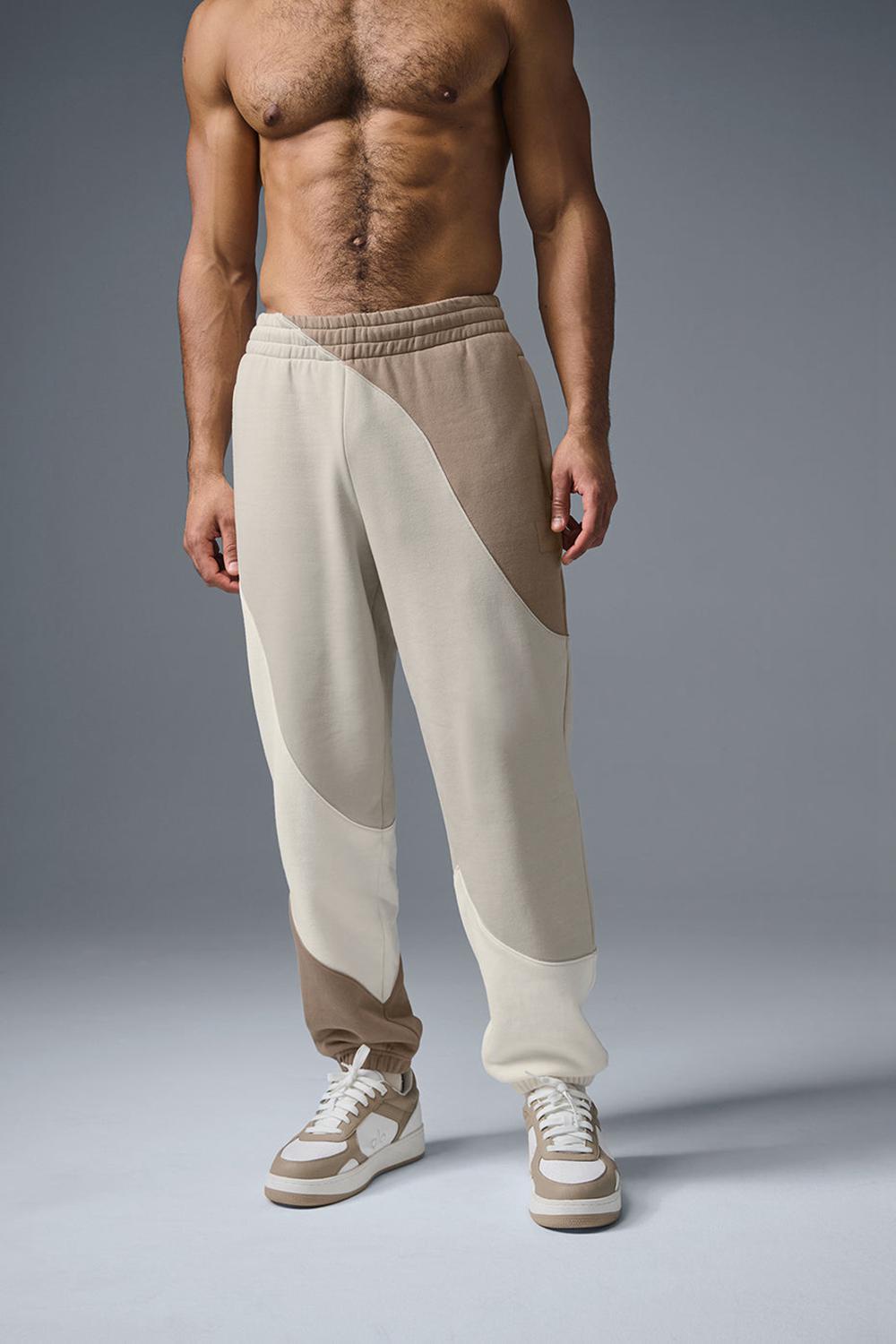 Alo Yoga Make Waves Miesten Collegehousut Ivory / Bone / Gravel | Suomi  6231-BUJTF