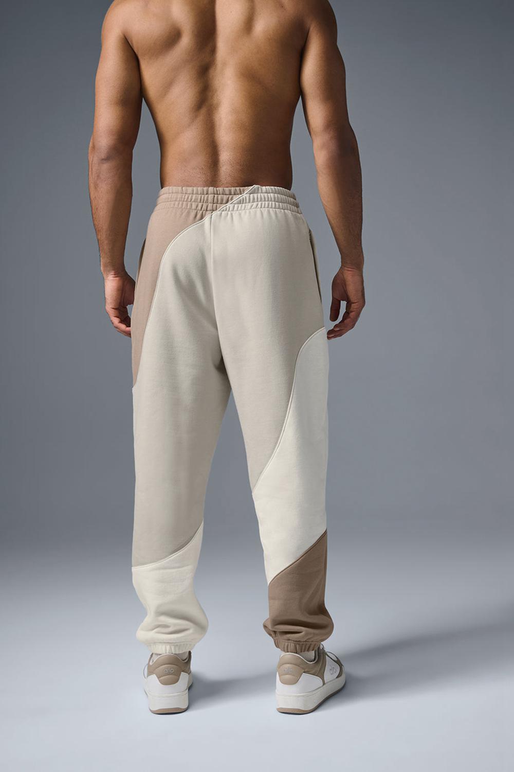 Alo Yoga Make Waves Miesten Collegehousut Ivory / Bone / Gravel | Suomi  6231-BUJTF