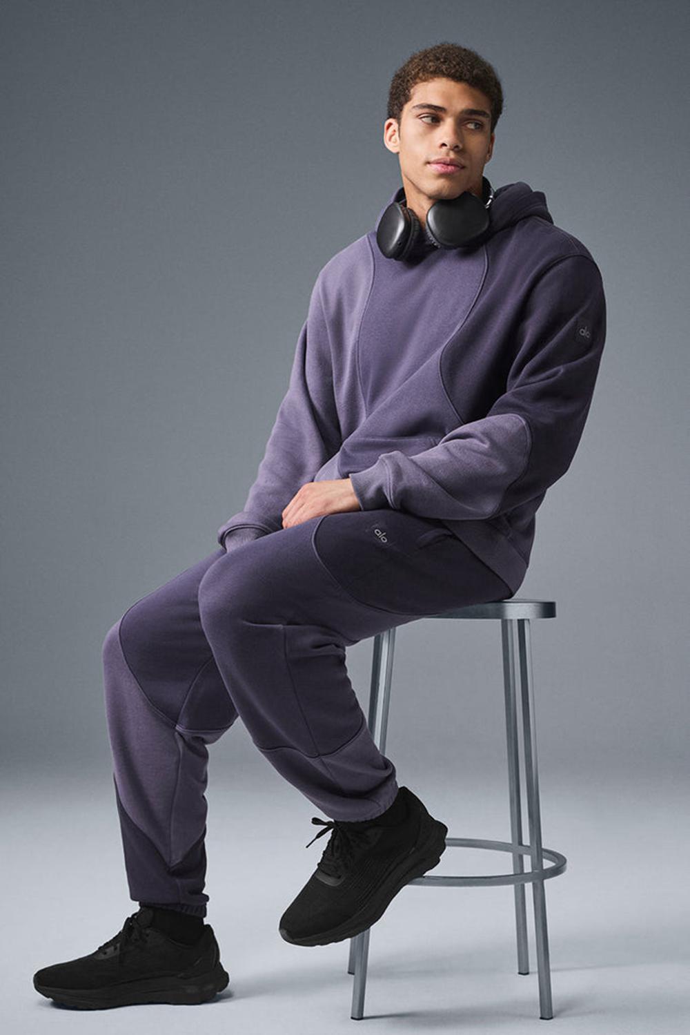 Alo Yoga Make Waves Miesten Collegehousut Italian Plum Tonal | Suomi  4697-SVAHW