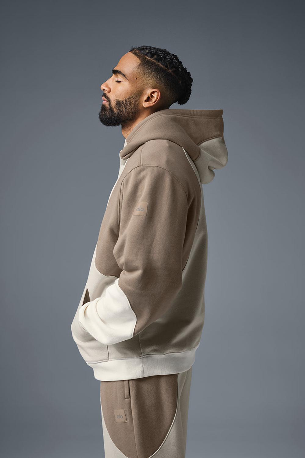 Alo Yoga Make Waves Miesten Huppari Ivory / Bone / Gravel | Suomi  0918-GQAUW