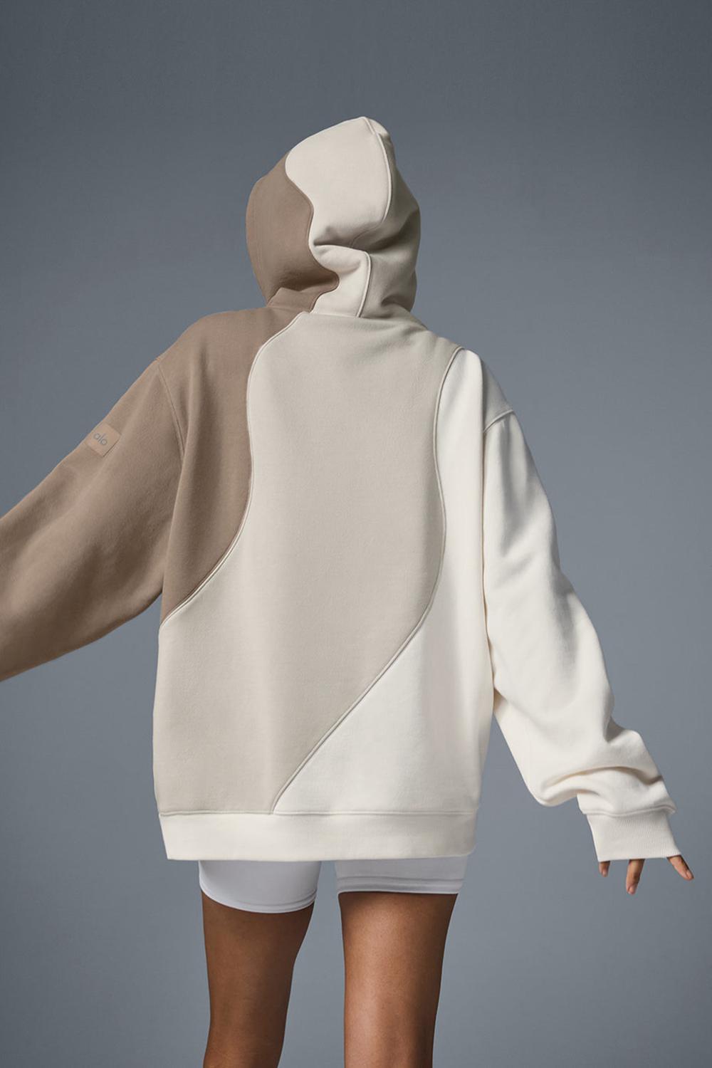 Alo Yoga Make Waves Naisten Huppari Ivory / Bone / Gravel | Suomi  5701-RTXCA