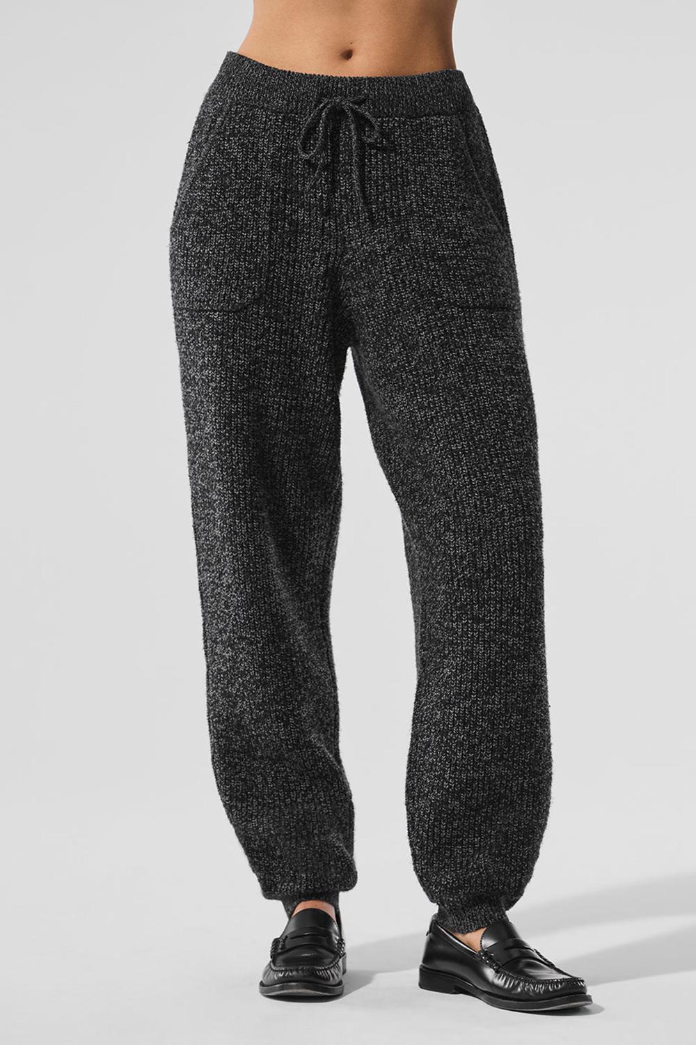 Alo Yoga Marl Sweater Naisten Housut Mustat | Suomi  0278-DGXTY