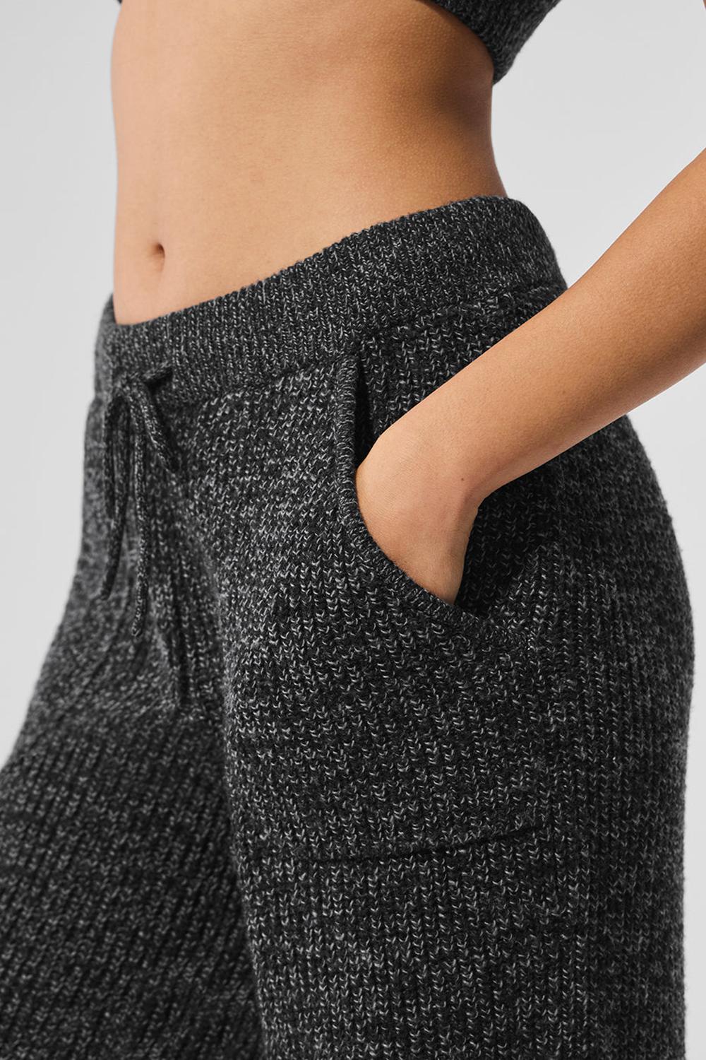 Alo Yoga Marl Sweater Naisten Housut Mustat | Suomi  0278-DGXTY