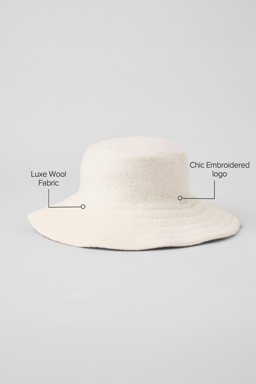Alo Yoga Merino Wool Naisten Bucket Hattu Ivory | Suomi  7516-KRYPS