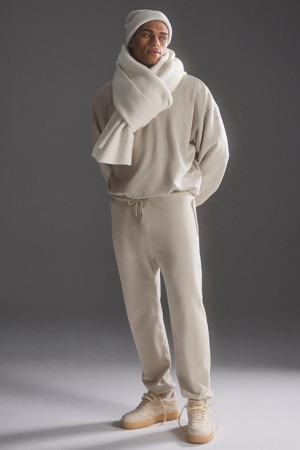Alo Yoga Merino Wool Oversized Miesten Huivi Ivory | Suomi  8329-OQDCM