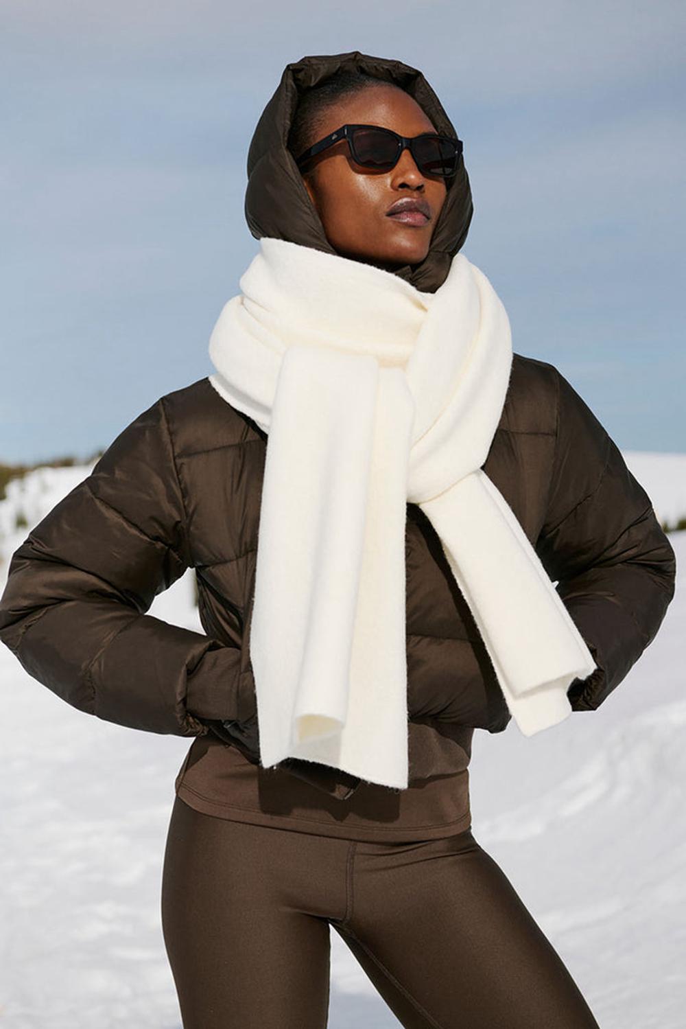 Alo Yoga Merino Wool Oversized Miesten Huivi Ivory | Suomi  8329-OQDCM
