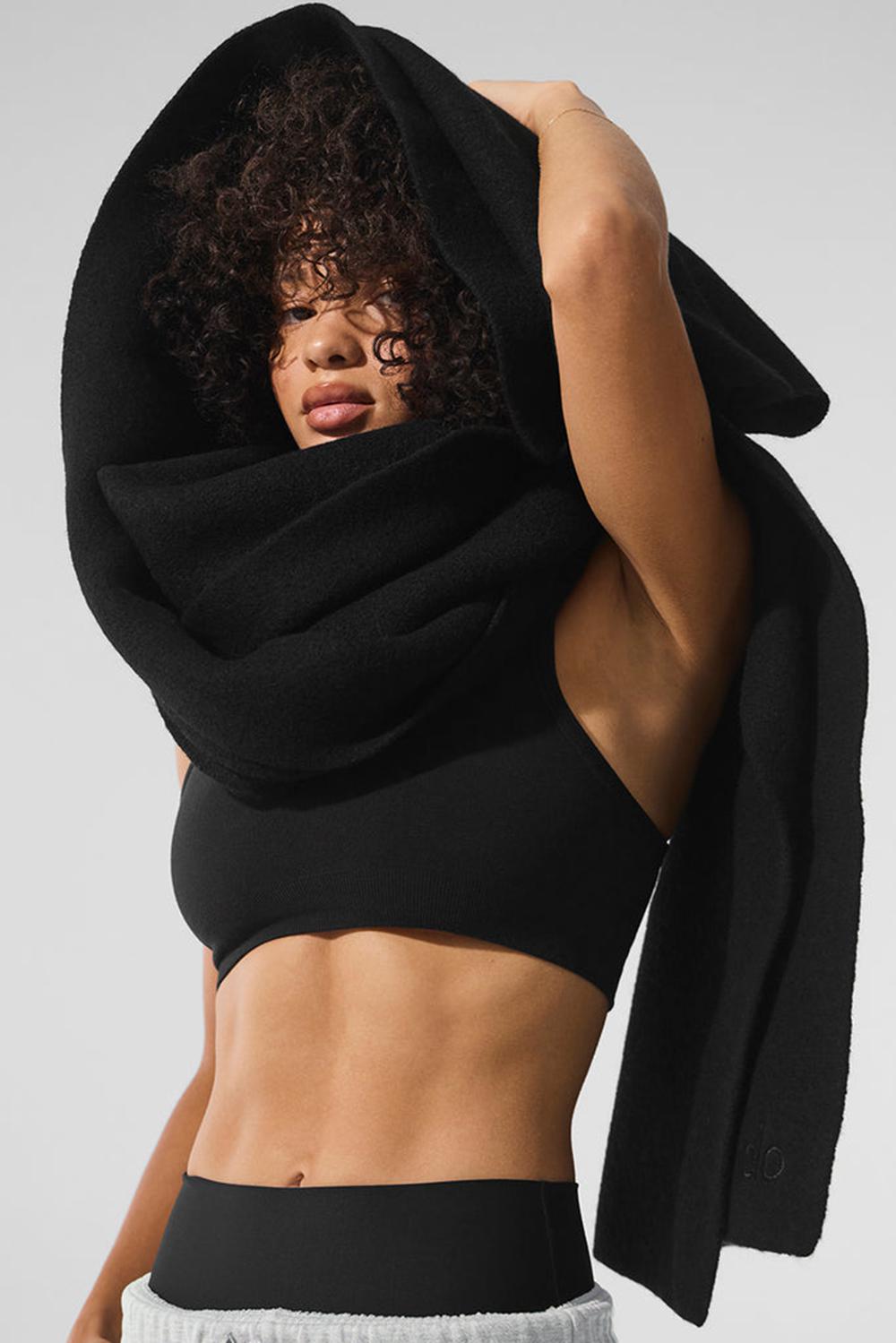 Alo Yoga Merino Wool Oversized Naisten Huivi Mustat | Suomi  0435-SRKXB