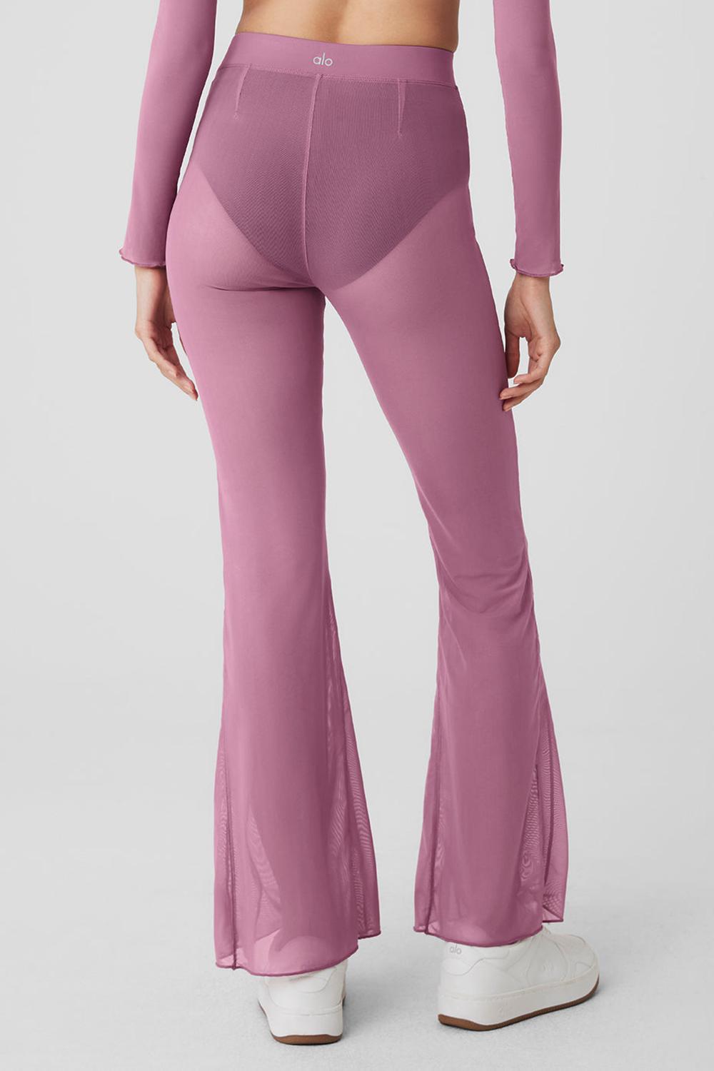 Alo Yoga Mesh High-Waist Flicker Naisten Housut Soft Mulberry | Suomi  6835-JEAKL