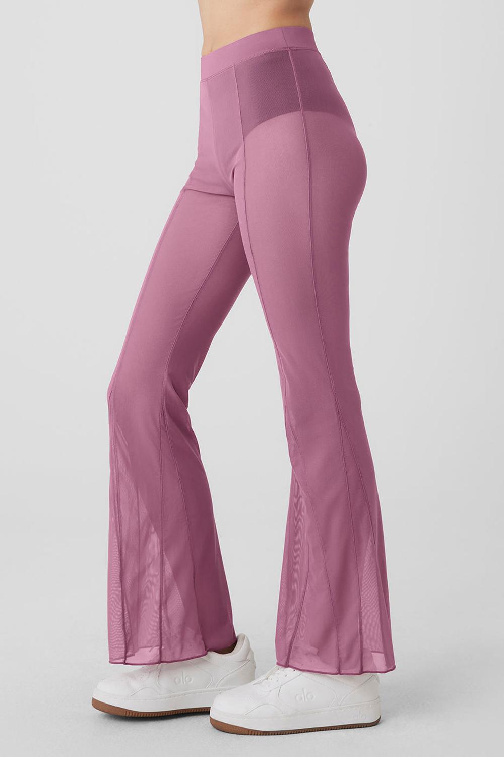 Alo Yoga Mesh High-Waist Flicker Naisten Housut Soft Mulberry | Suomi  6835-JEAKL