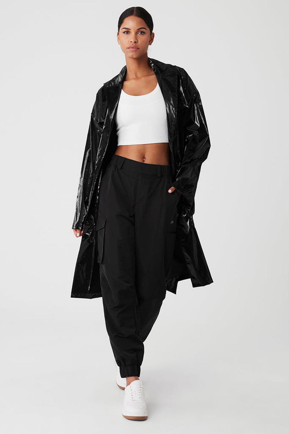 Alo Yoga Metallic Break Line Naisten Trenssi Mustat | Suomi  3480-CYXMS