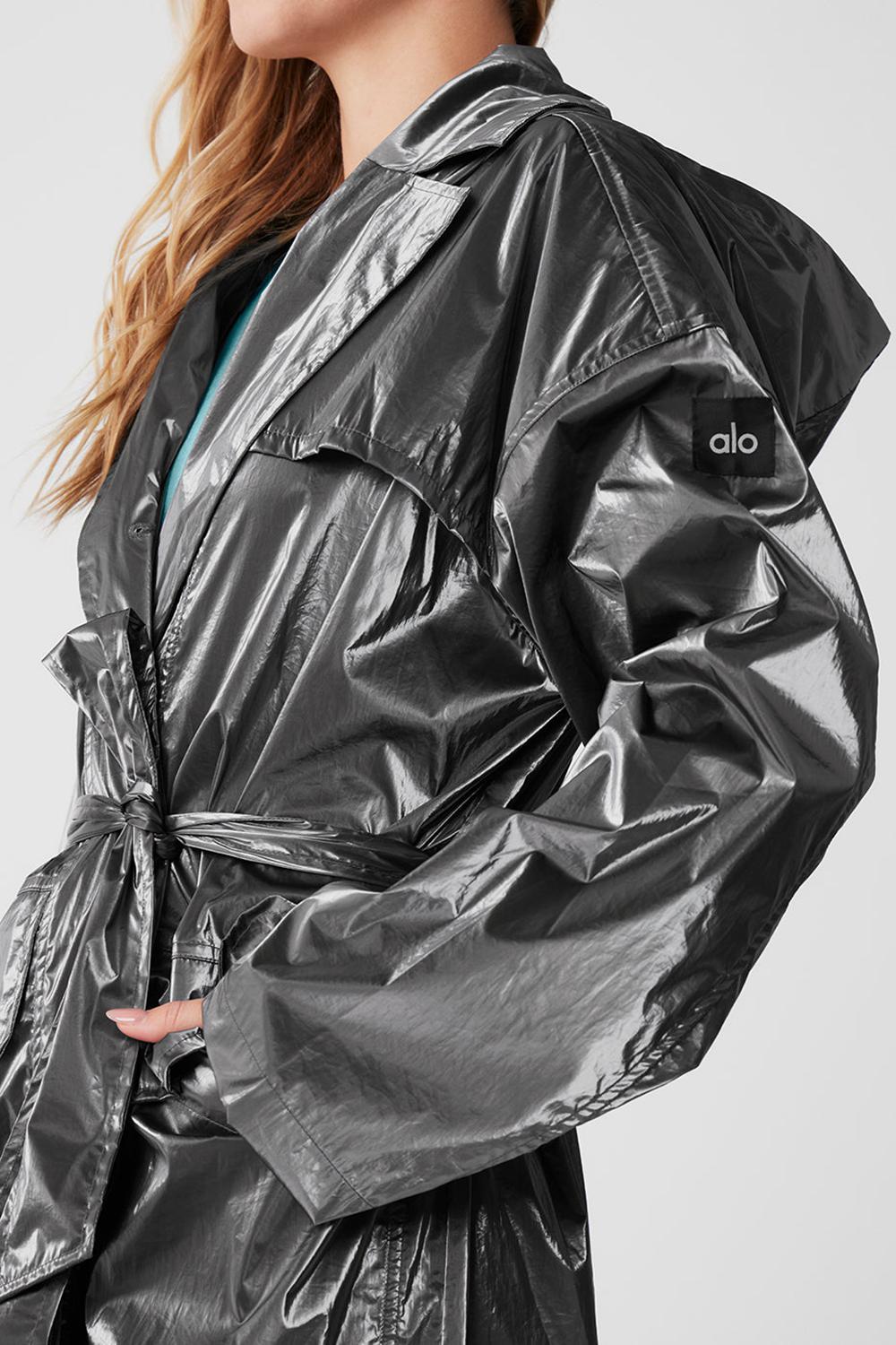 Alo Yoga Metallic Break Line Naisten Trenssi Hopea | Suomi  6089-YRGOV