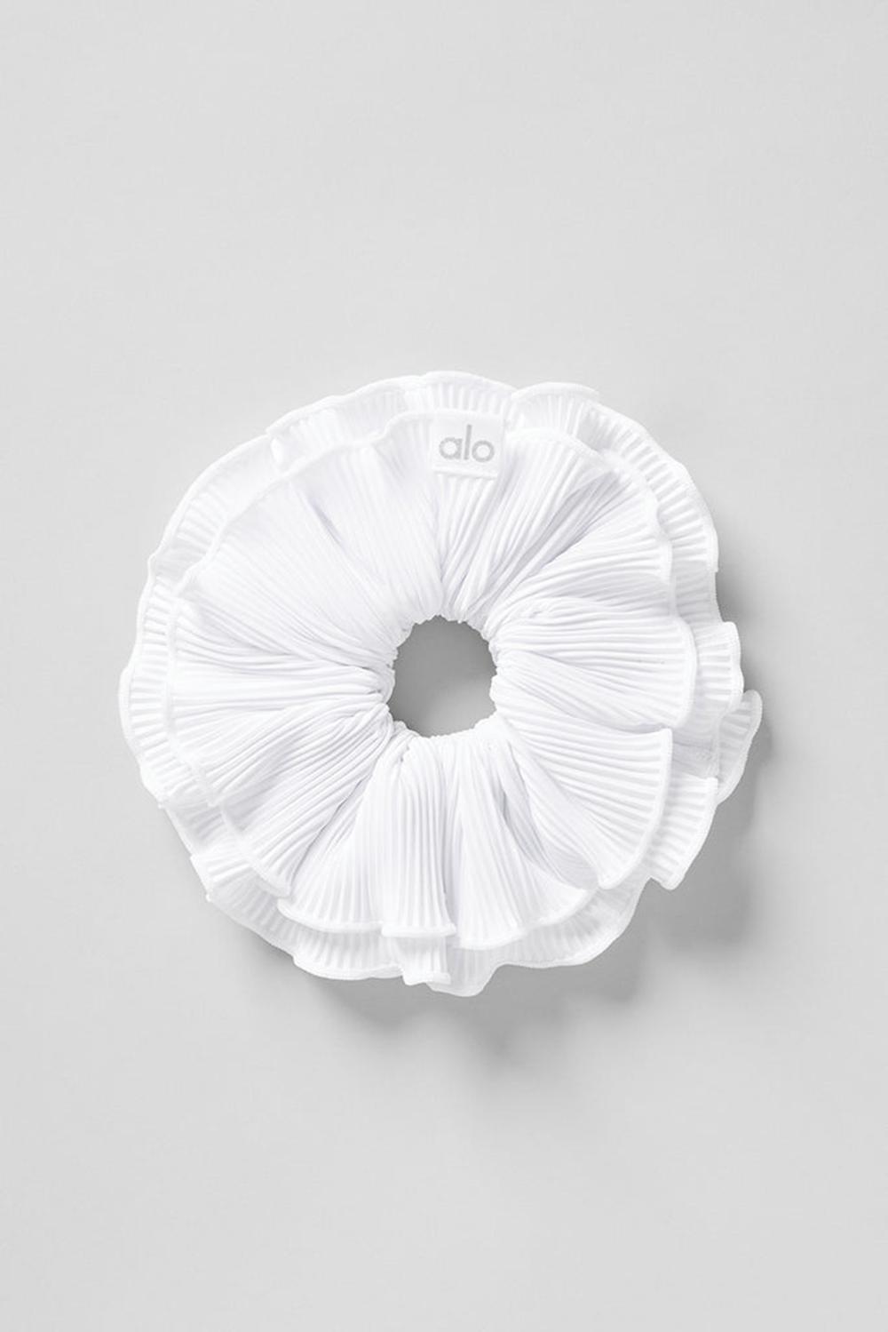Alo Yoga Micro Plisse Oversize Naisten Scrunchie Valkoinen | Suomi  6015-KMILZ