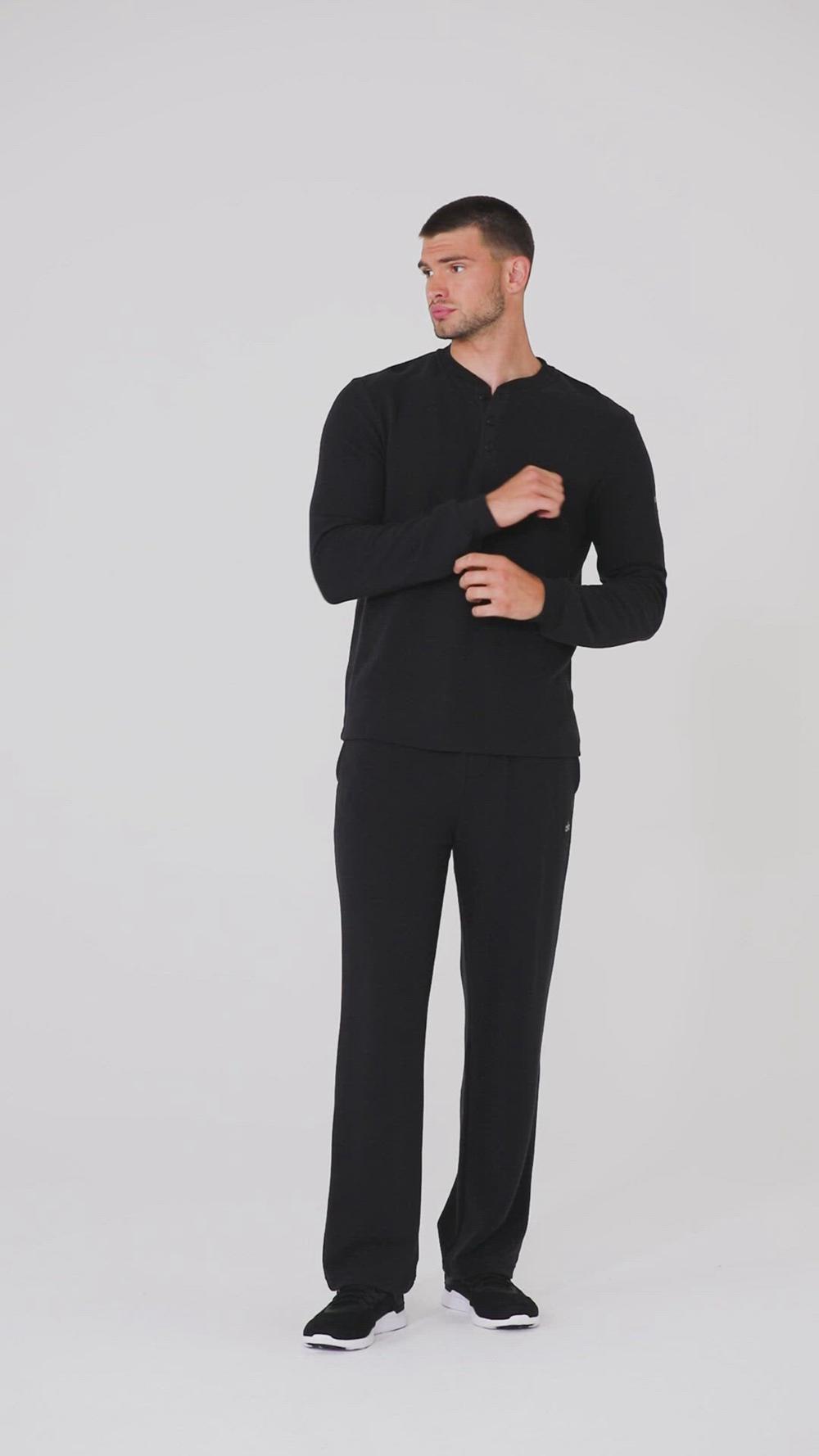 Alo Yoga Micro Waffle Fast Break Henley Miesten Topit Harmaat | Suomi  8961-IJGWS